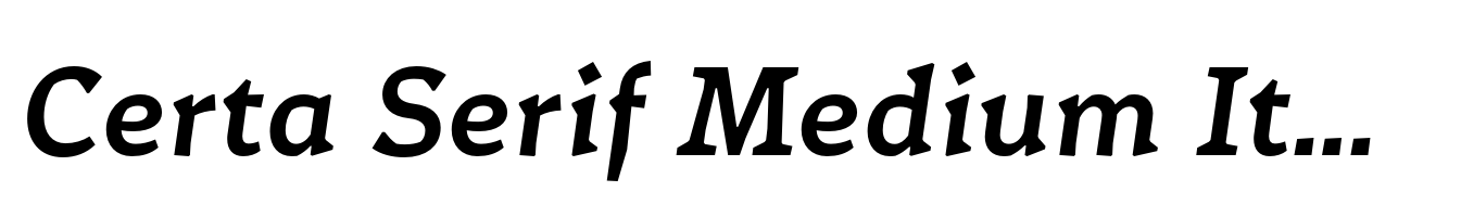 Certa Serif Medium Italic